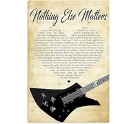 Guitar Nothing Else Matters So Close No Matter How Far Poster, Vintage Canvas Wall Art Picture, Home Kitchen Décor 50x70Cm Frameless