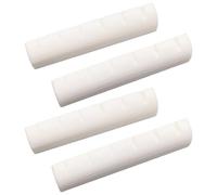 Guitar Nut 4Pcs Electric Guitar Nut for 6 String, 43mm Pre-Slotted Flat Bottom Compatible with Guitars(White)