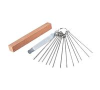 Guitar Nut Bridge Saddle File with 13 Round Files 1 Flat Grinding Stone Luthiers Tool for Banjo Mandolin Bass String Instruments Groove Slot