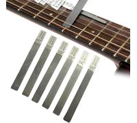 Guitar Nut File Set, 6 Pcs Stainless Steel Fret Crowning Slot Filing Files Professional Luthier Repair Tool Kit Drawer Part, for Guitars Bass Ukulele Musical Instruments (Acoustic Electric 12-53)