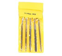 Guitar Nut Files Premium Iron Needle Fret Saddle Files Set with Handle for Guitar Ukulele Banjo Repair 5 Pieces Storage Bag Included
