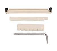 Guitar Nut Saddle Set, Bone White, Robust and Practical Replacement Kit with Adjustment Shaft Wrench for Guitar Maintenance and Repair, 1 Set