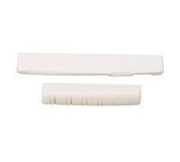 Guitar Nut Set Bone, Slotted Bridge Saddle Replacement for 12 String Acoustic Guitars - Clearer Sound Quality, Durable Material, Easy Installation