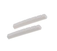 Guitar Nut White Plastic Slotted 42mm Electric Guitar Nuts Flat Bottom for For ST for For TL 6-string Guitar (2Pcs)