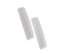 Guitar Nut White Resin Plastic Slotted 43mm Guitar Nuts Flat Bottom For For LP 6 String Guitar (2 Pieces)
