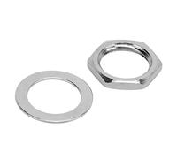 Guitar Nuts and Washers, G3/8 Female Thread Guitar Jack Nut Washer Kit Metal Guitar Input Output Jack Socket Nuts, Jack Socket Nut with Washer for Electric Guitar, Electric Bass