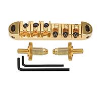 Guitar O-Matic Roller Saddle Bridge & Allen Wrench Combo With Studs Replacements For LP 6-String Electric Black Gold Silver Saddle O-matic With Studs Allen Wrench