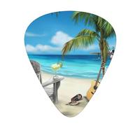 Guitar On The Beach 12 Pack Guitar Plectrums With Storage Case, 0.46/0.71/0.96mm, Including Thin, Medium Thick Guitar Plectrums For Electric Guitars Bass Ukulele