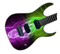 Guitar or Bass Custom Vinyl Wrapping Decal Sticker Neon Lightning GS122
