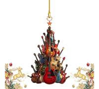 Guitar Ornament - Christmas Ornament | Rockin' Around The Guitar Christmas Ornament, Holiday Ornament, Unique and Creative Christmas Ornament, Christmas Tree Ornament - Music Ornament
