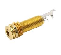 Guitar Output Jack,Versatile Compatibility, Reduce Noise Metal Guitar Bass Jack 1/4 Inch Cylinder Output Socket for Electric Guitars Basses, Easy Plug and Play (Gold)