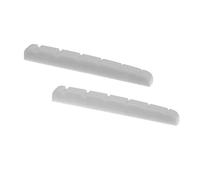 Guitar Parts 2pcs White Plastic 43mm Pre-slotted Flat Bottom Electric Guitar Nuts For For ST For For TL 6-string Guitar