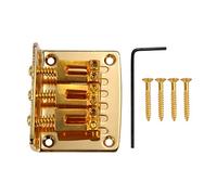 Guitar Parts: 3-string Gold Top Loading Hard-tail Adjustable Bridge Gold Color