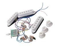 Guitar Parts Harness Electric Guitar Pickup Wiring Harness Prewired 5-way Converter Multi Type Pickup For ST Electric Guitar Black White Yellow(White)