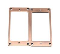 Guitar Parts Modification 2pcs Guitar Pickup Ring Cover Frame Flat Metal Pickup Mounting Rings For LP/SG Guitar Mounting Replacement 2x2mm(Red copper)