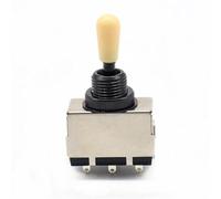 Guitar Parts Modification 3 Way Guitar Converter Plastic Tip Guitar Pickup Selector Toggle Converter For SG/LP Style Electric Guitar Black(Yellow)