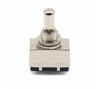 Guitar Parts Modification 3 Way Silver Electric Guitar Box Metal Toggle Converter Tone Change Converter With Metal Tip Knob Cap For SG/LP Guitar Parts(Sliver)