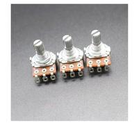 Guitar Parts Modification 3pcs A500K Guitar Potentiometer Knurled Shaft Audio Taper PotentiometerA/B Type Volume Control Pots Converter Chrome(B250K)
