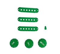 Guitar Parts Modification Guitar Parts 1set Green Single Coil Pickup Covers And Knobs Guitar Pickup Covers 1 Volume 2 Tone Knobs Converter Tip(1)