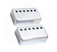 Guitar Parts Replacement 2 Pcs Guitars Metal 50mm Pickup Cover And 52mm Pickup Cover Kit For For LP Guitar Parts (Color : Silver)