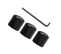 Guitar Parts Replacement 3 Pcs Metal Guitar Bass Knob Volume Tone Control Knob Potentiometer Cap Parts (Color : Black)