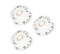 Guitar Parts Replacement 3Pcs Electric Guitar Volume Tone Knob Top Cap White Acrylic Speed Control Knob Guitar Parts