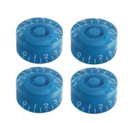 Guitar Parts Replacement 4 Pcs Blue Electric Guitar Knobs Volume Tone Speed Control Knobs Caps With White Numbers
