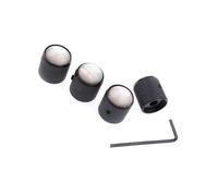Guitar Parts Replacement 4 Pcs Durable Guitar Bass Knobs With Wrench Tone Volume Control Knobs Guitar Parts (Color : Black)