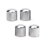 Guitar Parts Replacement 4 Pcs Guitar Knobs Top Hat Guitar Speed Control Knobs Metal Volume Tone Control Knobs Parts (Color : Silver)