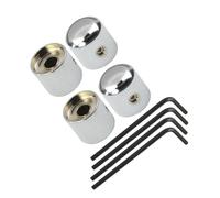 Guitar Parts Replacement 4 Pcs Metal Guitar Knobs Chrome Volume Tone Control Knobs Cap With Wrench For Guitar Parts (Color : Dome Top)