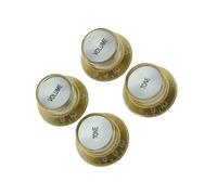 Guitar Parts Replacement 4pcs Silver Reflector Knobs Guitar 2 Volume&2 Tone Speed Control Knob Top Hat Knobs (Color : 03)