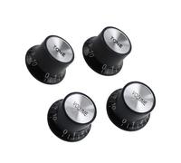 Guitar Parts Replacement 4pcs Silver Reflector Knobs Guitar 2 Volume&2 Tone Speed Control Knob Top Hat Knobs (Color : 01)