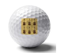 Guitar Pattern Funny Printed Golf Ball Personalized Practice Balls Cool Accessories Gifts for Golfers Dads Men Women