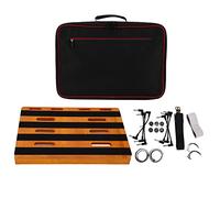 Guitar Pedal Board Beech Effect Wood Color Non Slip Musical Instrument Accessories with Carrying Bag 44.5 x 30.5 x 9cm / 17.5 x 12 x 3.5in