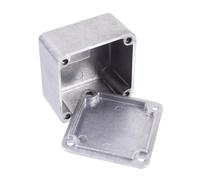 Guitar Pedal Box Aluminum Effect Enclosure for DIY Projects | Silver Alloy Build, Polished Burr-free Finish, Easy Screw Closure, Includes Four Screws for Workbench Use