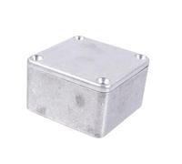 Guitar Pedal Enclosure Case Aluminum for DIY Projects and LED Indicators | Silver Blank Box with Four Screws, Polished Burr Free Finish, Workbench Use, Replacement Part