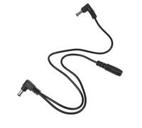 Guitar Pedal Power Cable 1 to 2 Black Pvc Metal Lead