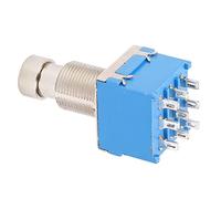 Guitar Pedal Switch, Heat Resistant, Durable and Practical, 9 Pin Metal PVC True Bypass Pedal Box Switch for Audio Equipment(Blue)