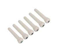 Guitar Pegs Sturdy Beef Bone Colors Bridge Pins for Folk Ukulele, 6Pcs Simple Replacement Workmanship (BF White 05)