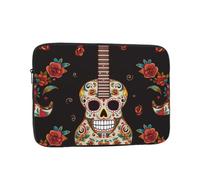 Guitar Pepper Sugar Skull Laptop Case 10 inch, TSA Laptop Sleeve Shockproof Protective Notebook Case Water Resistant Computer Carrying Cover Briefcase Handbags Men Women Computer Bag