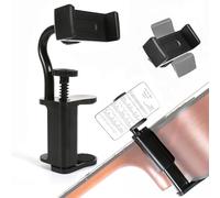 Guitar Phone Holder, Adjustable Guitar or Ukulele Phone Holder, Guitar Phone Mount for 6-10.5 cm Thick Electric Guitar/Bass/Ukulele, for Live Video Recording Broadcast Teaching