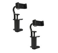 Guitar Phone Holder Adjustable Guitar Phone Mount with Secure Clamp Flexible Positioning for Digital Sheet Music, Teaching Videos, Live Streaming & Recording - Holder Mount (2pcs)