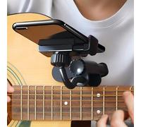 Guitar Phone Holder - Adjustable & Rotatable Guitar Holder for Guitar/Ukulele, Universal Smartphone Compatibility, Ideal for Digital Sheet Music, Video Lessons, Live Streaming