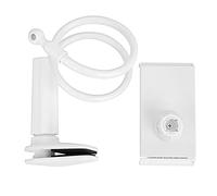 Guitar Phone Holder Clip | Adjustable 80mm Universal Clip for Acoustic/Electric Guitars | Smartphone Mount for Video Lessons & Sheet Music (White)