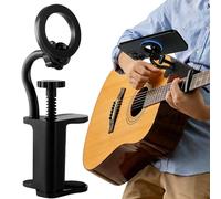 Guitar Phone Holder, Magnetic Rotatable Universal Mobile Phones Support Clamp Clip, 360°Adjustable Guitar Accessories Suitable for Live Streaming Teaching Video Recording, Travel Essentials (1Pcs)