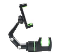 Guitar Phone Holder Mic Stand Mount for Guitar Lessons Tutorials Black Green