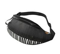Guitar Piano Pattern Fanny Pack for Men Women, Waterproof Sports Waist Bag Fashion Belt Bag Crossbody Bags Hip Bum Bag with Adjustable Strap Large Sling Bag Purse for Travel Hiking