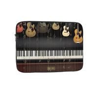 Guitar Piano Pattern Laptop Case 13 inch, Shockproof Protective Computer Sleeve Cover Water Resistant Laptop Bag Carrying Tablet Cover Briefcase Handbags Gifts for Men Women
