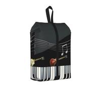 Guitar Piano Pattern Print Durable Travel Shoe Bags for Storage and Packing, Water-Proof Shoe Bag with Smooth Zipper