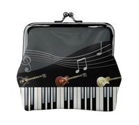 Guitar Piano Pattern Printing Small Coin Purse, Lightweight Travel Wallet for Sightseeing Tours and Shopping Sprees